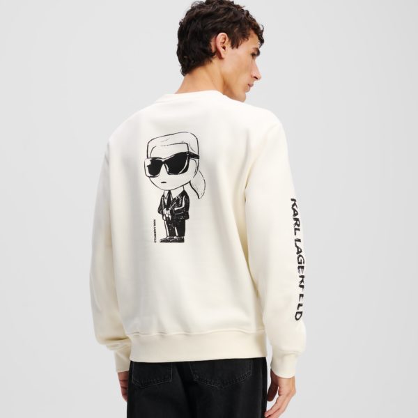 Karl Lagerfeld, Sweat-shirt Ikon, Homme, Crème Cannoli, Taille: XXXL