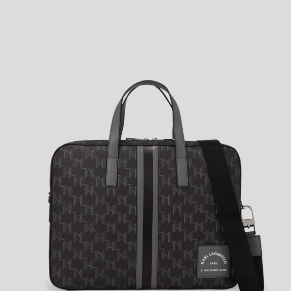 Karl Lagerfeld, Mallette K/kanvas, Homme, Noir/Gris, Taille: X00