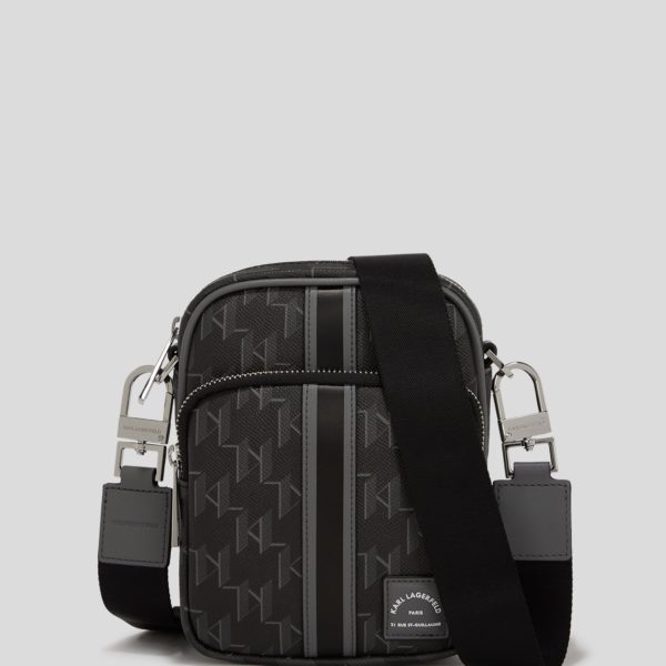 Karl Lagerfeld, Sac Bandoulière K/kanvas, Homme, Noir/Gris, Taille: X00