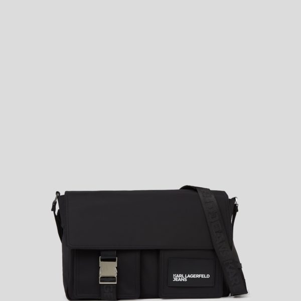 Karl Lagerfeld, Sacoche Utilitaire En Nylon, Homme, Noir, Taille: X00