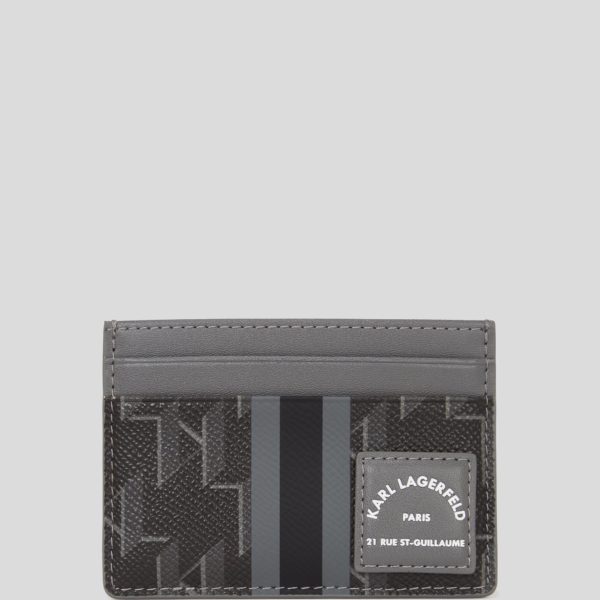 Karl Lagerfeld, Porte-cartes K/kanvas, Homme, Noir/Gris, Taille: X00