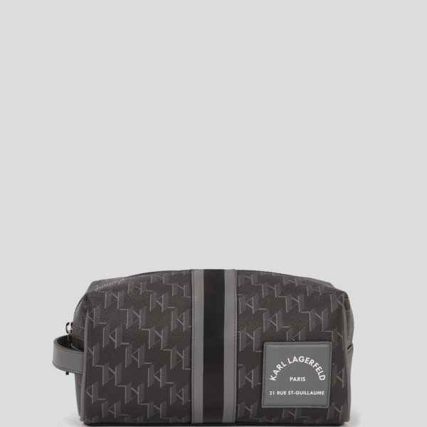 Karl Lagerfeld, Trousse De Toilette K/kanvas, Homme, Noir/Gris, Taille: X00
