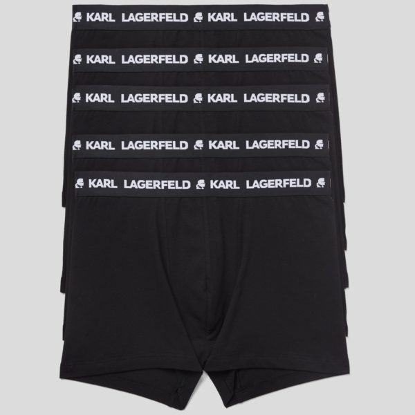 Karl Lagerfeld, Caleçons Avec Logo Karl – Lot De 5, Homme, Noir, Taille: XXS