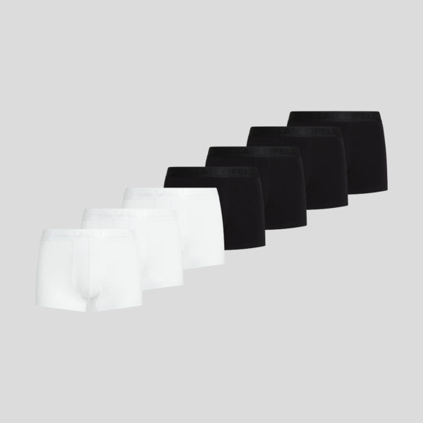 Karl Lagerfeld, Caleçon Avec Logo Karl Ton Sur Ton – Lot De 7, Homme, Noir/Blanc, Taille: XXS