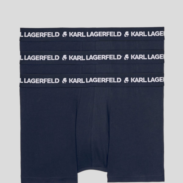 Karl Lagerfeld, Caleçon Logo Karl Monochrome – Lot De 3, Homme, Marine, Taille: XXS