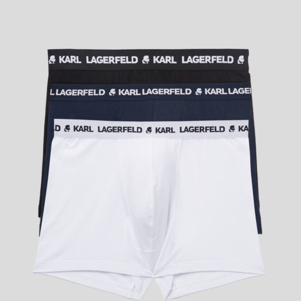 Karl Lagerfeld, Caleçon Logo Karl Monochrome – Lot De 3, Homme, Blanc/Noir/Marine, Taille: XXS