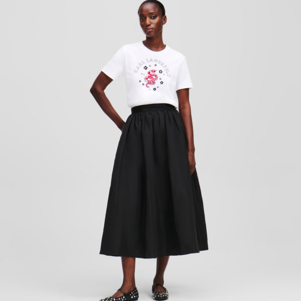 Karl Lagerfeld, Jupe Volumineuse Longueur Midi, Femme, Noir, Taille: X48