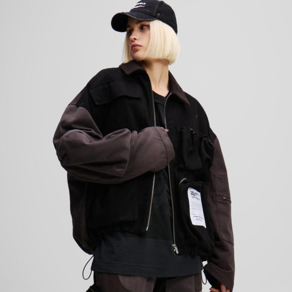 Karl Lagerfeld, Veste Style Utilitaire Klj X Atelier Reservé, Femme, Noir, Taille: XXS