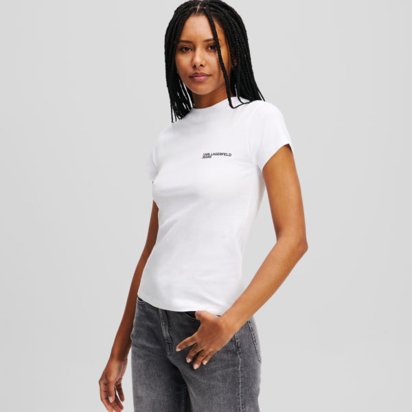 Karl Lagerfeld, T-shirt Ajusté, Femme, Blanc, Taille: XXS