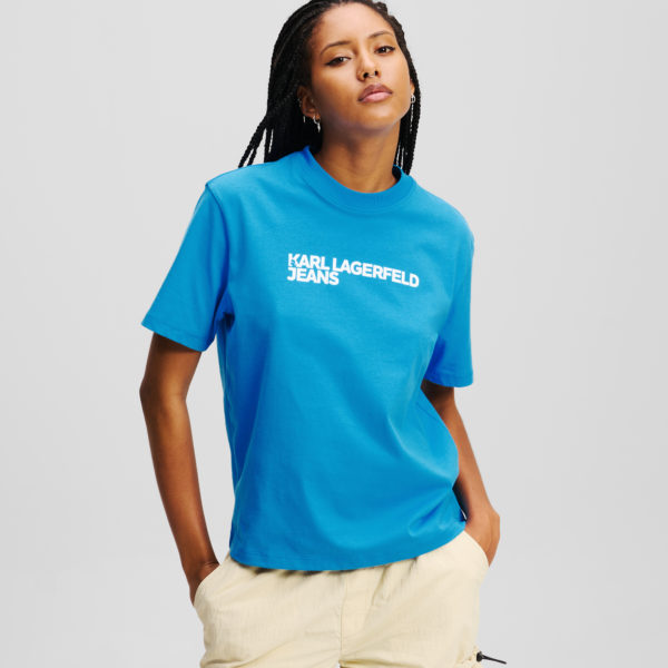 Karl Lagerfeld, T-shirt Avec Logo Klj, Femme, Blithe, Taille: XXS
