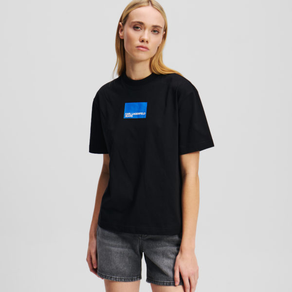 Karl Lagerfeld, T-shirt Avec Logo Klj, Femme, Noir, Taille: XXS