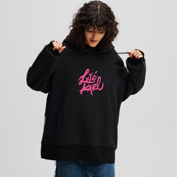 Karl Lagerfeld, Sweat À Capuche Klj X Atelier Reservé, Femme, Noir lavé, Taille: XXS
