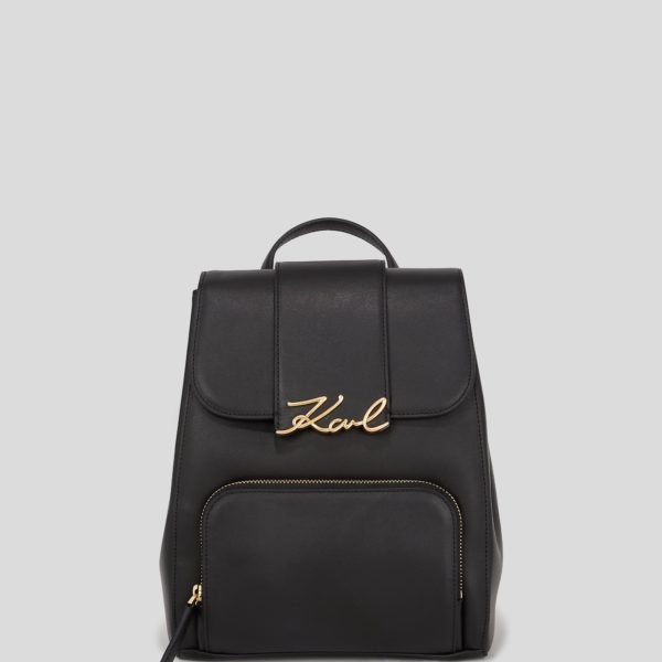 Karl Lagerfeld, Sac À Dos K/signature, Femme, Noir/Or, Taille: X00