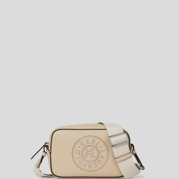 Karl Lagerfeld, Sac Bandoulière Perforé K/circle, Femme, Trench Beige, Taille: X00