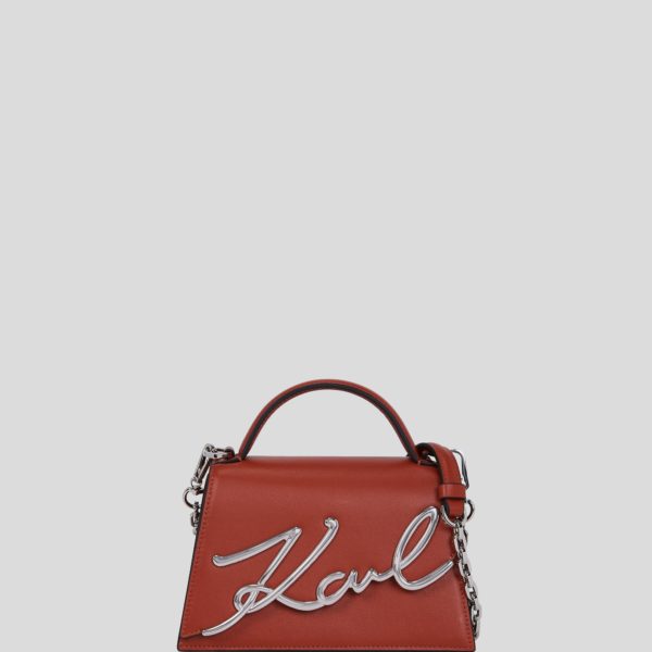 Karl Lagerfeld, Petit Sac Bandoulière K/signature, Femme, Rouge Brique, Taille: X00