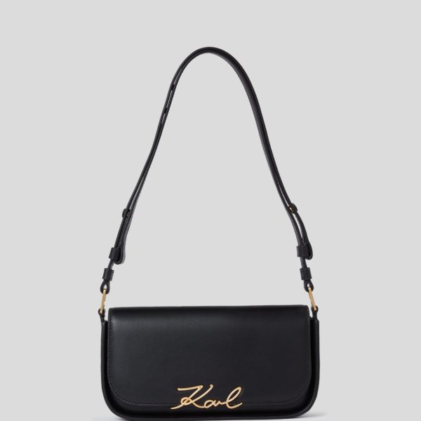 Karl Lagerfeld, Sac Bandoulière Deux En Un K/signature, Femme, Noir-Vibration Or, Taille: X00