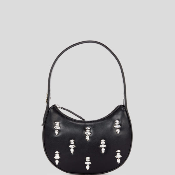 Karl Lagerfeld, Sac Demi-lune Avec Ornements K/soirée, Femme, Noir, Taille: X00