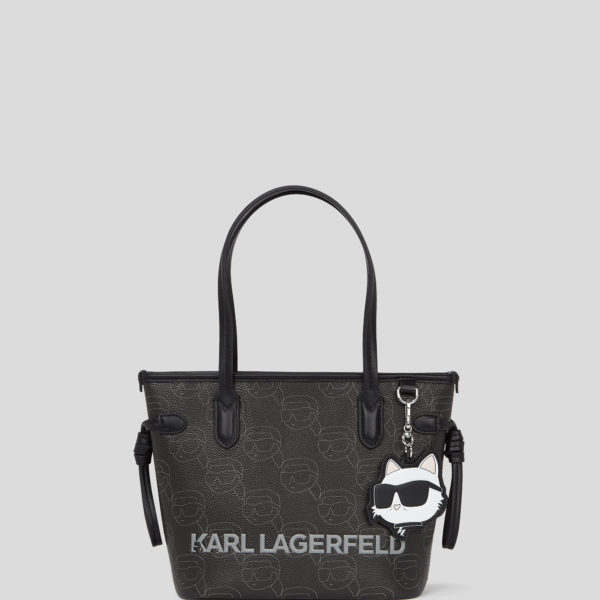 Karl Lagerfeld, Petit Cabas Ikon Monogram, Femme, NFT All Over Pattern Noir, Taille: X00