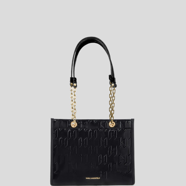 Karl Lagerfeld, Cabas Medium Brillant K/skuare, Femme, Noir, Taille: X00