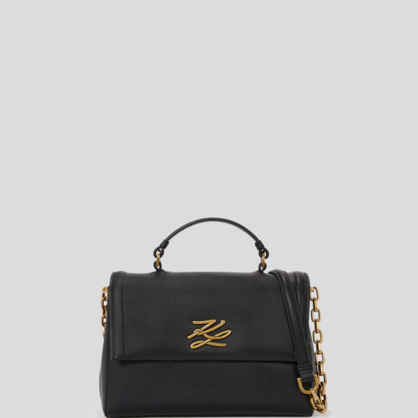 Karl Lagerfeld, Sac Bandoulière Avec Anse Supérieure K/autograph, Femme, Noir/Or, Taille: X00