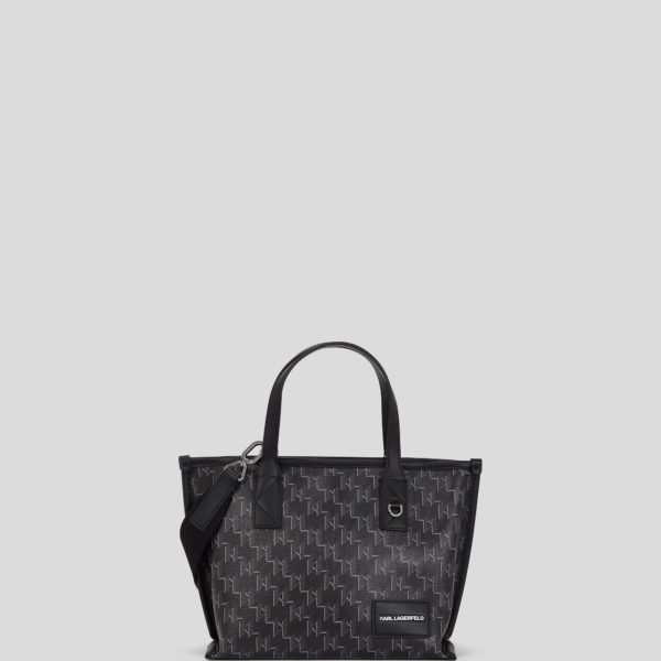 Karl Lagerfeld, Petit Sac Cabas K/voyage, Femme, Monogramme noir, Taille: X00