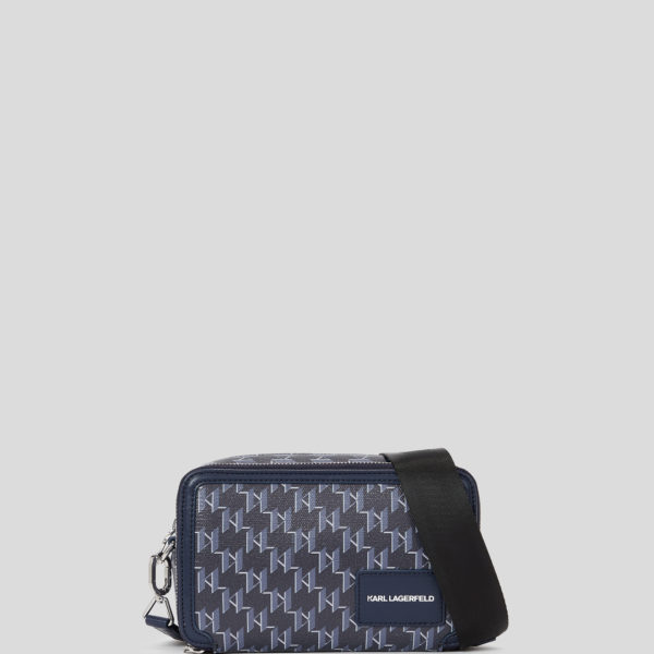 Karl Lagerfeld, Sac Caméra K/voyage, Femme, Monogramme bleu marine, Taille: X00