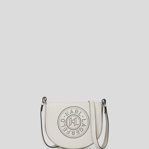 Karl Lagerfeld, Sac Besace Perforé K/circle, Femme, Ciment, Taille: X00