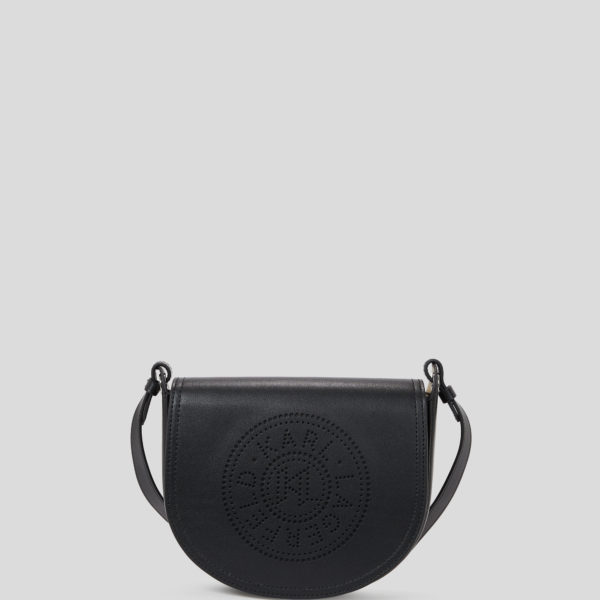Karl Lagerfeld, Sac Besace Perforé K/circle, Femme, Noir, Taille: X00