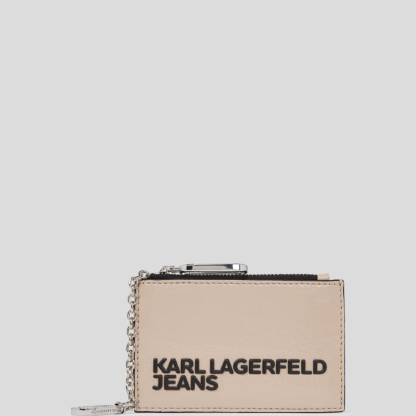 Karl Lagerfeld, Porte-cartes En Simili Cuir, Femme, Taupe du désert, Taille: X00