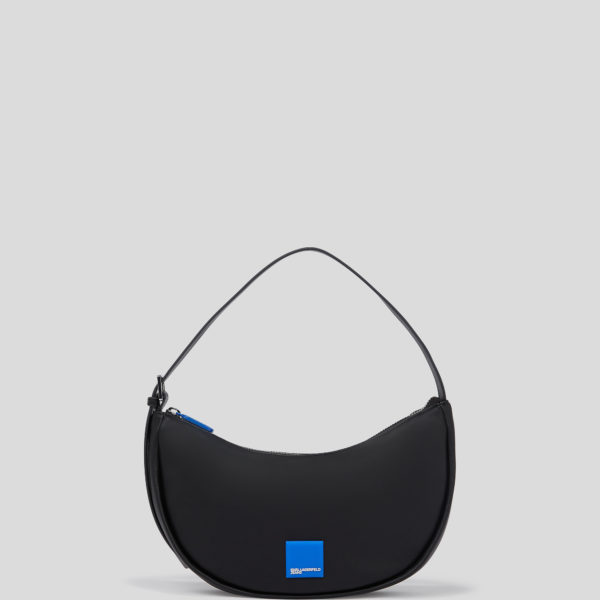 Karl Lagerfeld, Sac Demi-lune Porté Épaule Klj Avec Logo Encadré, Femme, Noir, Taille: X00