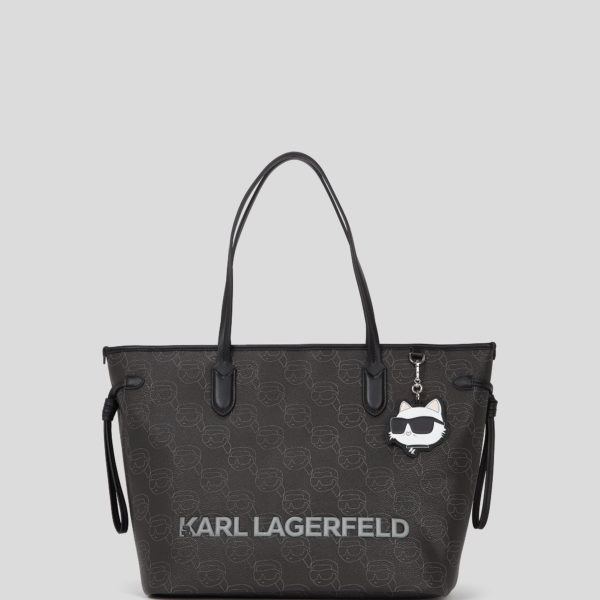 Karl Lagerfeld, Grand Cabas Ikon Monogram, Femme, NFT All Over Pattern Noir, Taille: X00