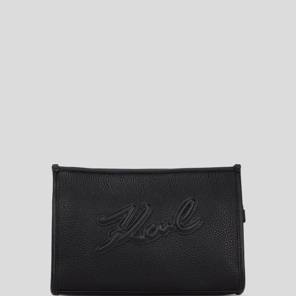 Karl Lagerfeld, Trousse À Maquillage Grainée K/skuare, Femme, Noir, Taille: X00