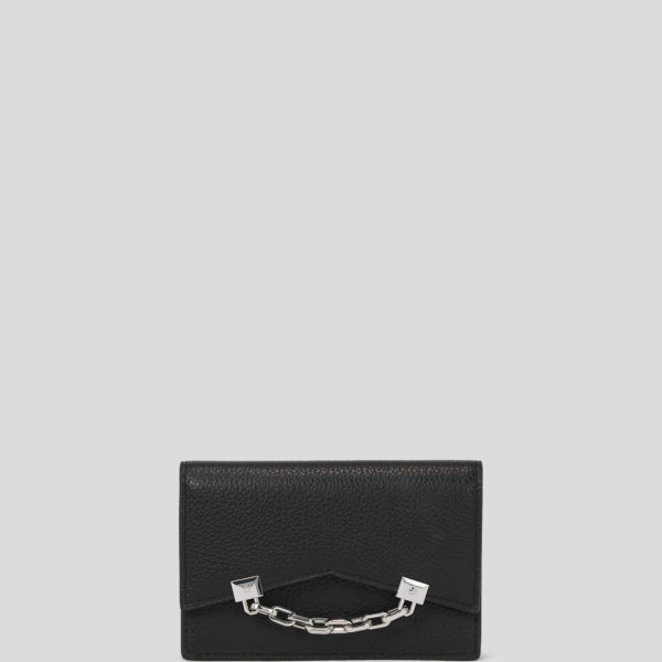 Karl Lagerfeld, Portefeuille De Taille Moyenne En Cuir Grainé K/seven, Femme, Noir, Taille: X00