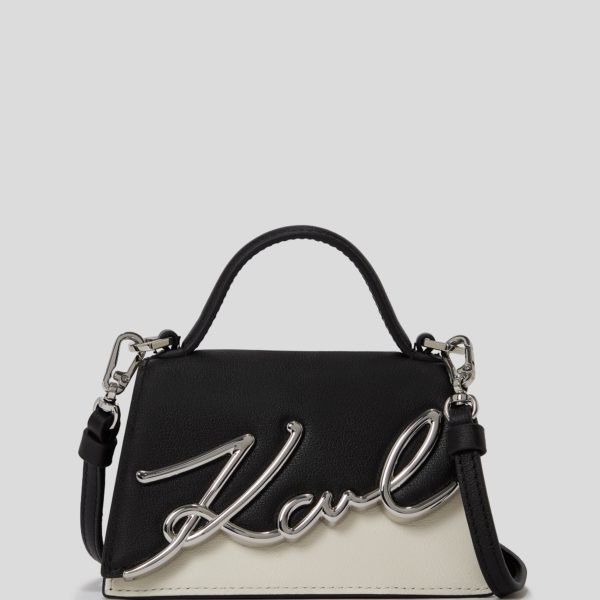 Karl Lagerfeld, Sac Nano K/signature, Femme, Noir/Blanc, Taille: X00