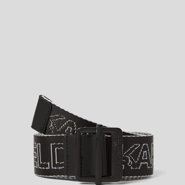 Karl Lagerfeld, Ceinture En Toile Klj, Femme, Noir, Taille: X00