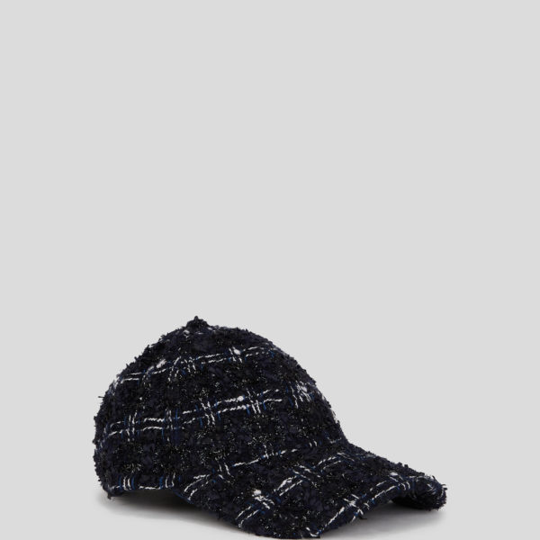 Karl Lagerfeld, Casquette En Bouclé K/signature, Femme, Boucle marine foncée, Taille: X00