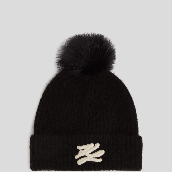 Karl Lagerfeld, Bonnet K/autograph, Femme, Noir, Taille: X00