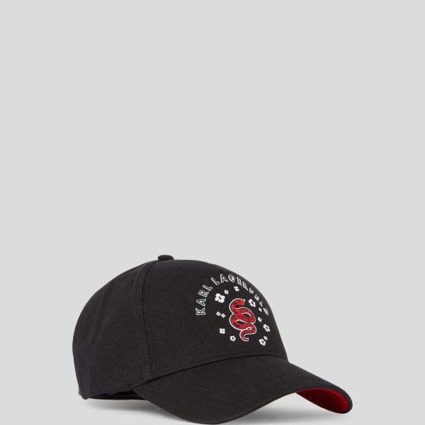 Karl Lagerfeld, Casquette Nouvel An Lunaire, Femme, Noir, Taille: X00