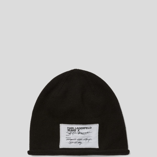 Karl Lagerfeld, Bonnet Klj X Atelier Reservé, Femme, Noir lavé, Taille: X00