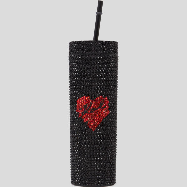 Karl Lagerfeld, Gobelet À Emporter Avec Strass K/heart, Femme, Noir, Taille: X00