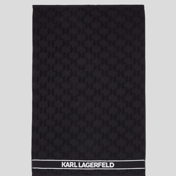 Karl Lagerfeld, Serviette De Plage Avec Logo Karl, Femme, Noir, Taille: X00