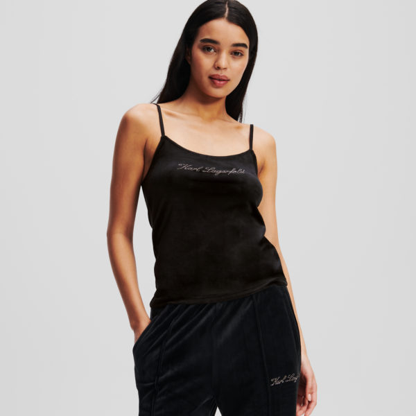 Karl Lagerfeld, Caraco En Velours Hotel Karl, Femme, Noir, Taille: XXXL