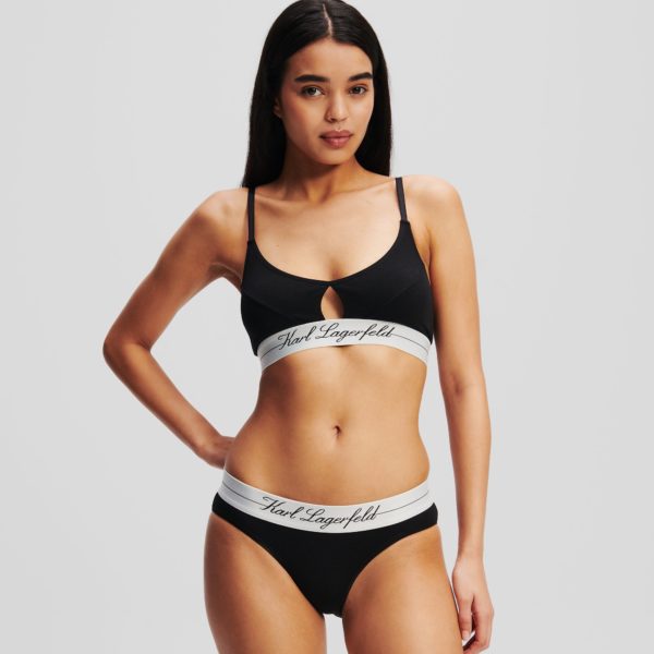Karl Lagerfeld, Soutien-gorge À Découpe Hotel Karl, Femme, Noir, Taille: XXS
