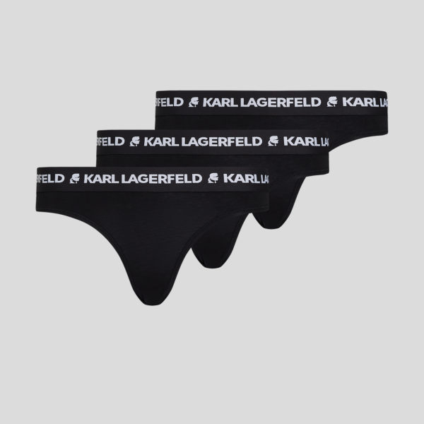 Karl Lagerfeld, Culottes Avec Logo Karl – Lot De 3, Femme, Noir, Taille: XXS