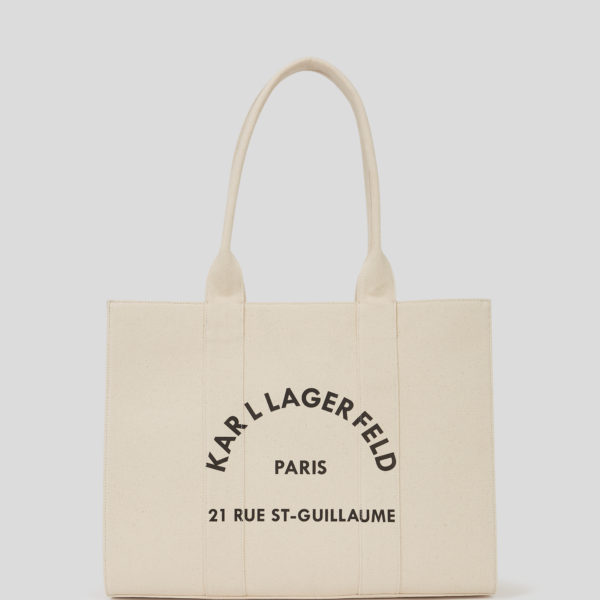 Karl Lagerfeld, Grand Sac Cabas Rue St-guillaume, Femme, Naturel, Taille: X00