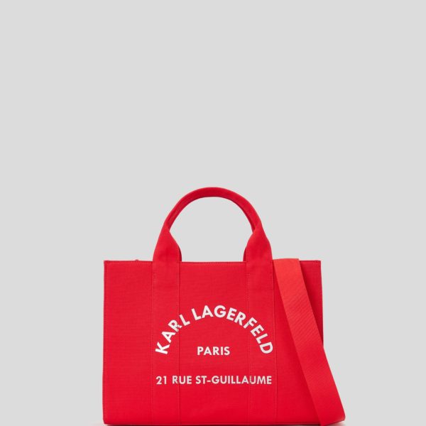 Karl Lagerfeld, Cabas Carré De Taille Moyenne Rue St-guillaume, Femme, Rouge Course, Taille: X00