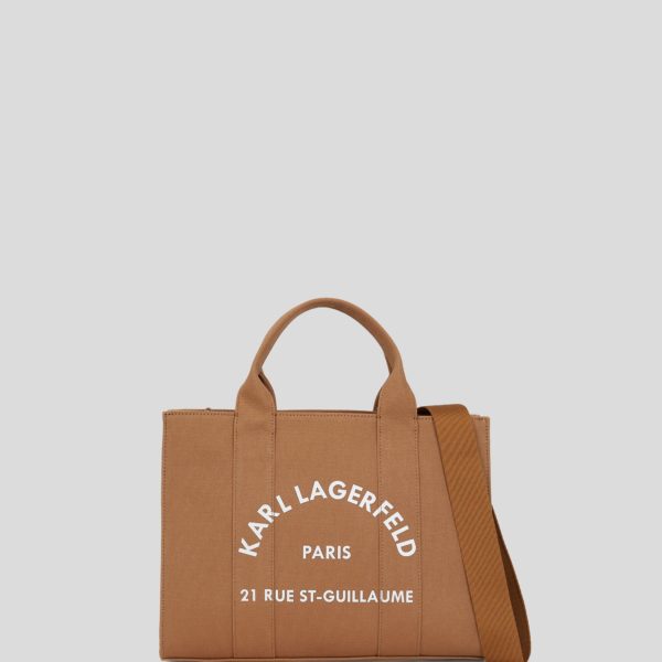 Karl Lagerfeld, Cabas Carré De Taille Moyenne Rue St-guillaume, Femme, Caramel, Taille: X00