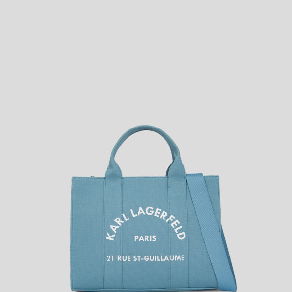 Karl Lagerfeld, Cabas Carré De Taille Moyenne Rue St-guillaume, Femme, Eau calme et sombre, Taille: X00