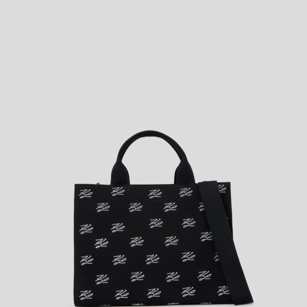 Karl Lagerfeld, Sac Cabas Carré De Taille Moyenne K/autograph, Femme, Embellissement noir, Taille: X00