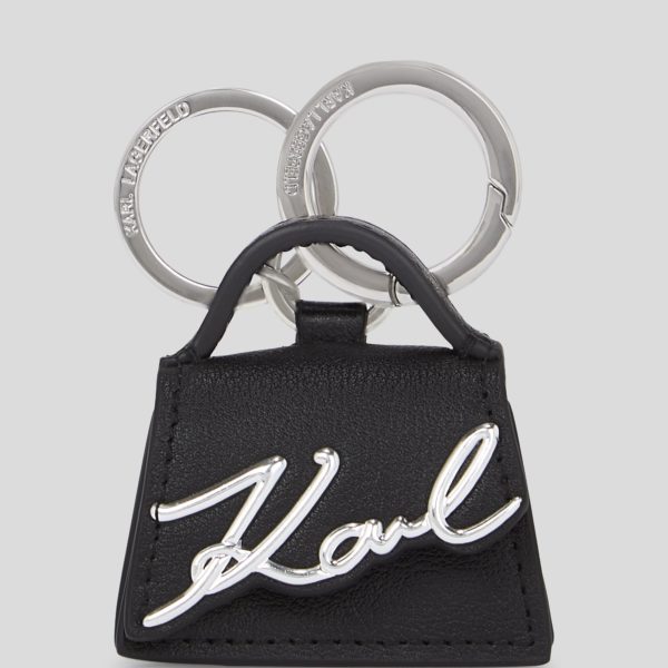 Karl Lagerfeld, Porte-clés À Breloque Sac K/signature, Femme, Noir, Taille: X00